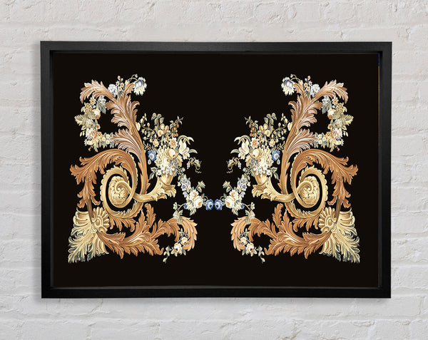 The Vintage Floral Pattern Framed Print