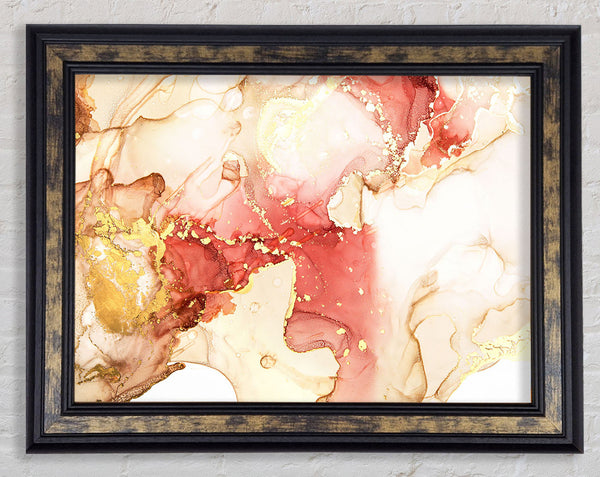 The Pink Glitter Wave Framed Print