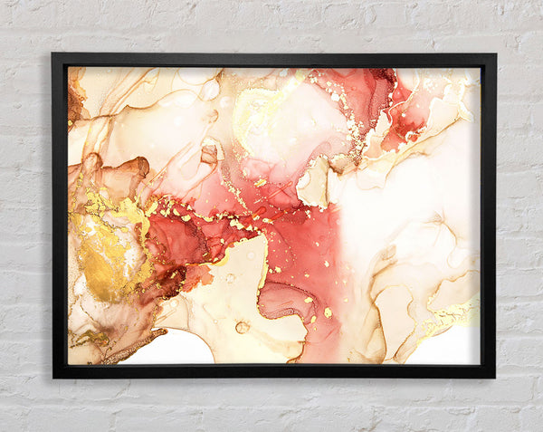 The Pink Glitter Wave Framed Print