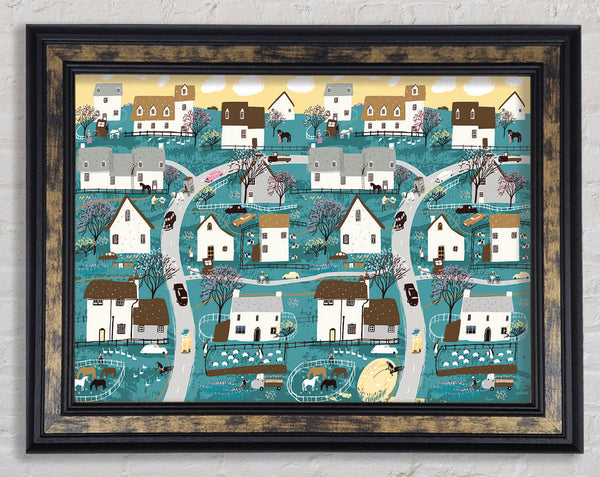 Houses Of Sweden Framed Print