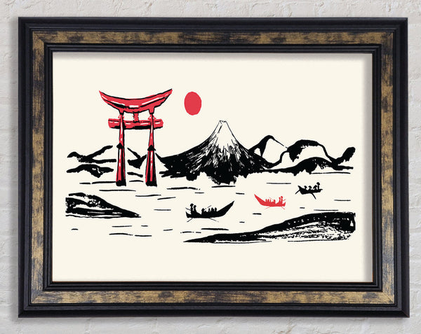 Temples Of The Mountain Framed Print