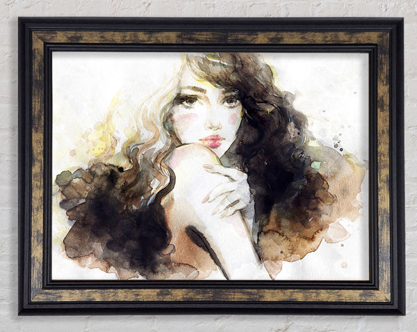 Coffee Coloured Portrait Framed Print