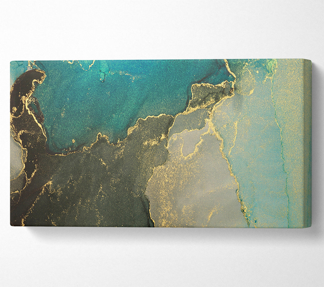  A Canvas Print of Glitter Shimmer Teal Canvas Wall Art