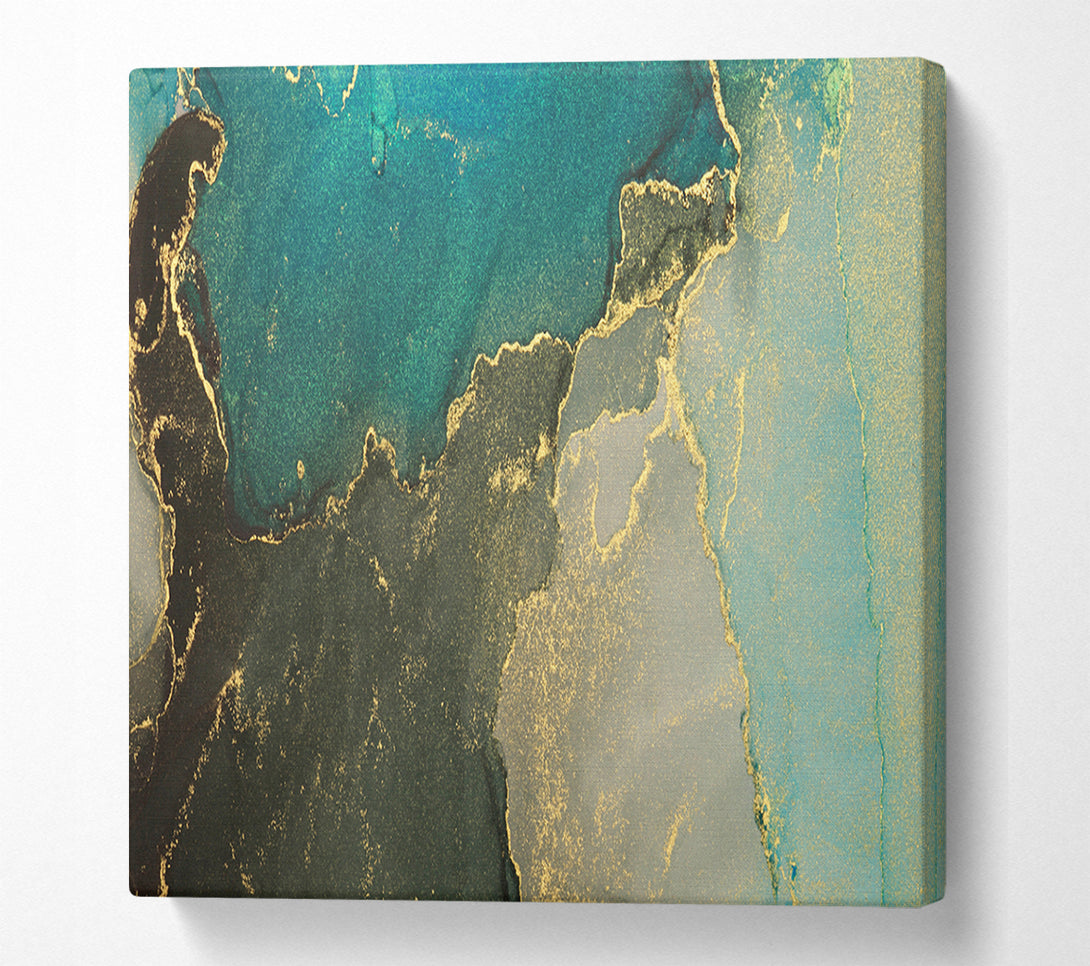  A Canvas Print of Glitter Shimmer Teal Canvas Wall Art
