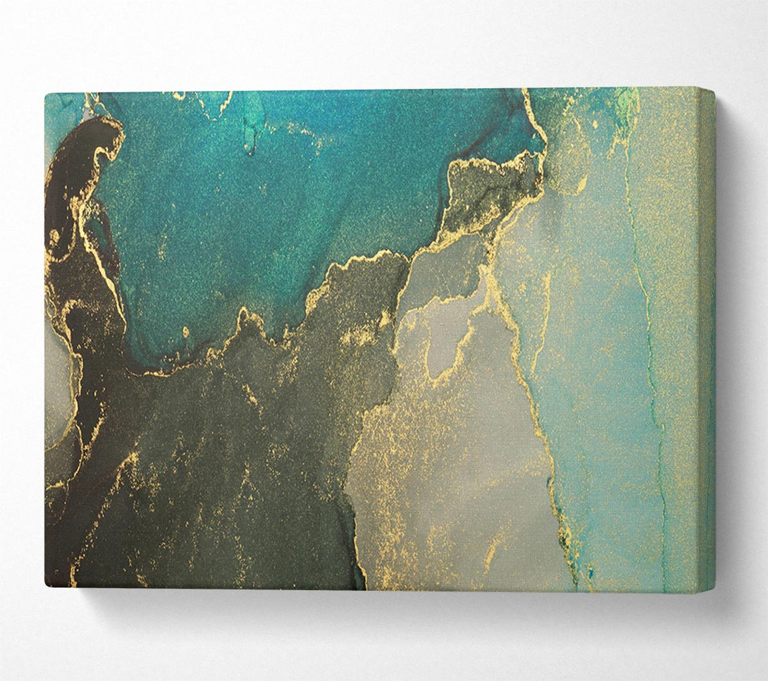  A Canvas Print of Glitter Shimmer Teal Canvas Wall Art