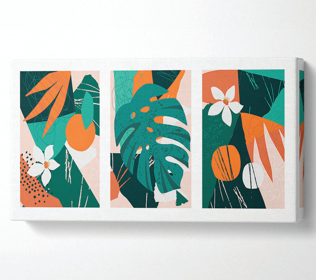  A Canvas Print of The Modern Cheese Plant Set Canvas Wall Art