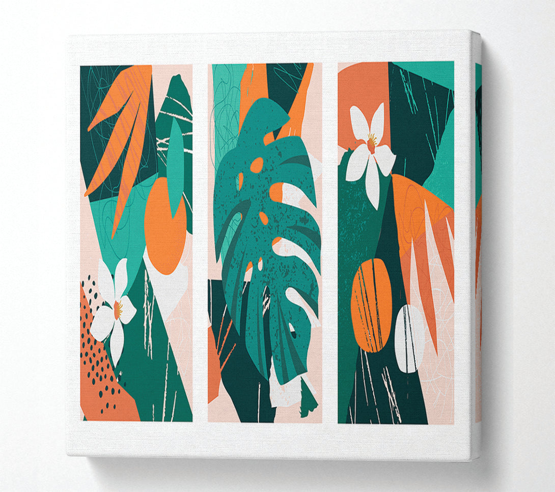  A Canvas Print of The Modern Cheese Plant Set Canvas Wall Art