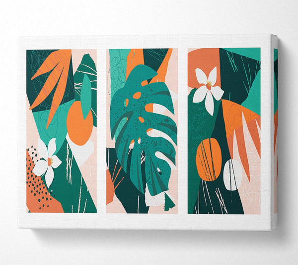  A Canvas Print of The Modern Cheese Plant Set Canvas Wall Art
