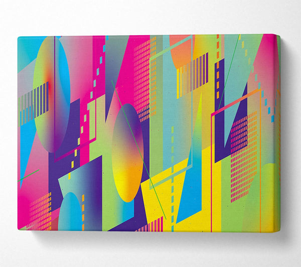  A Canvas Print of Abstract Triangles And Spheres Canvas Art