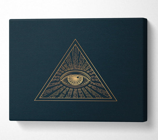 The All Seeing Eye Triangle Canvas Wall Art