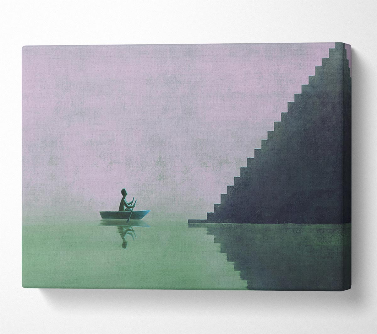 Rowing To The Steps To Heaven Canvas Wall Art