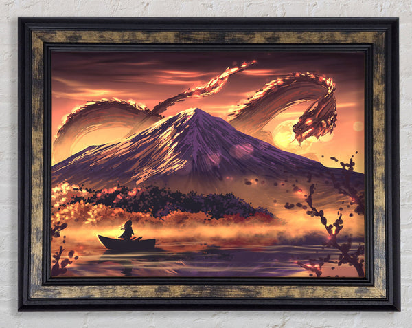 Into The Dragon Mountains Framed Print