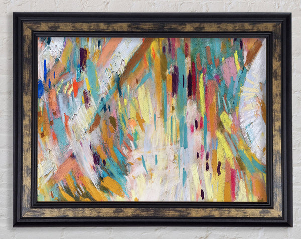 Strikes Of Pastels Framed Print