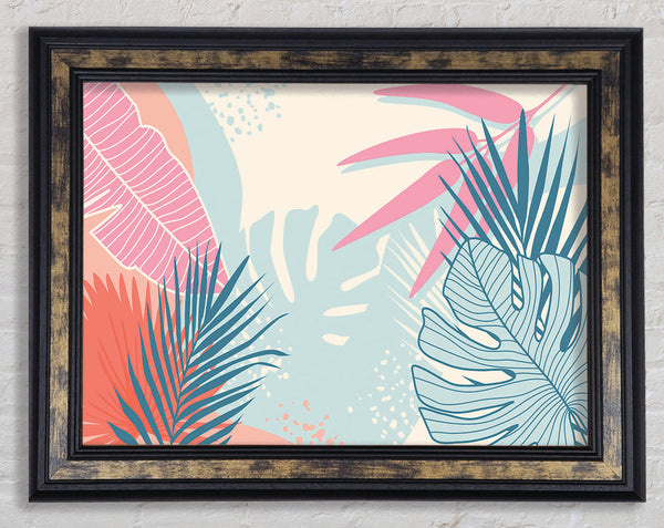 Modern Leaf Decor Framed Print