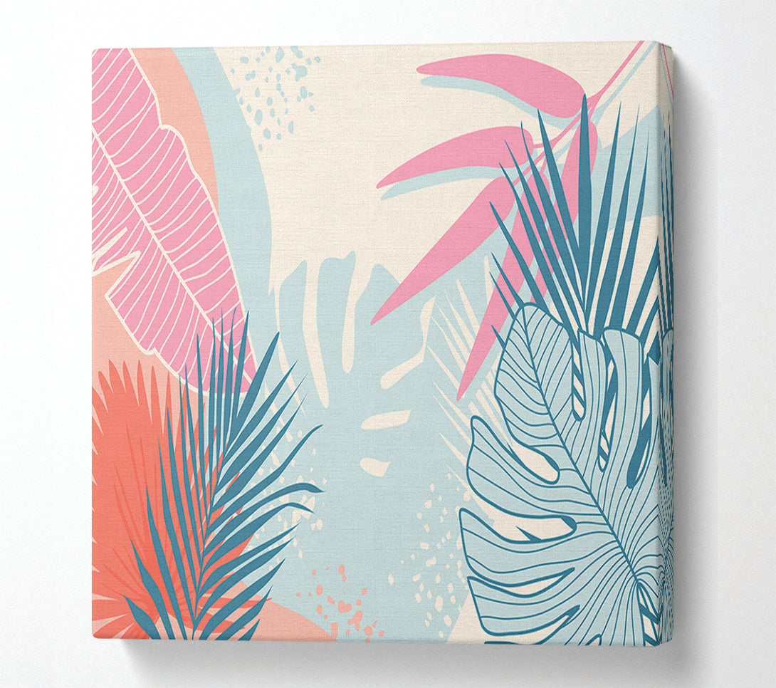  A Canvas Print of Modern Leaf Decor Canvas Art