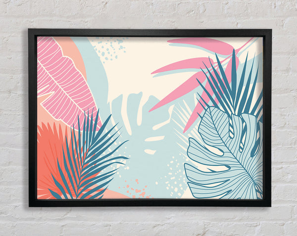 Modern Leaf Decor Framed Print