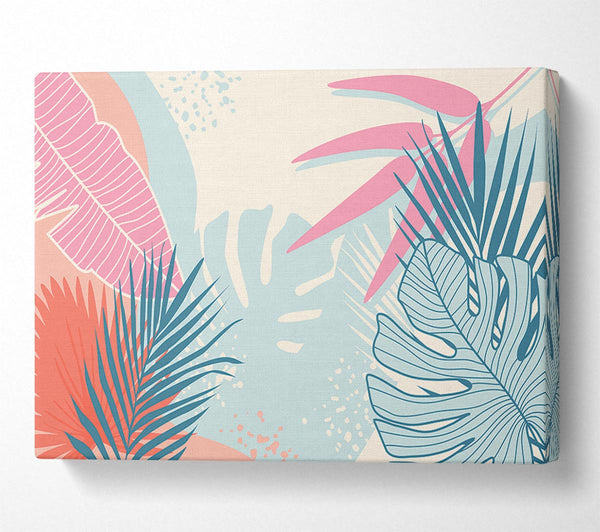  A Canvas Print of Modern Leaf Decor Canvas Art