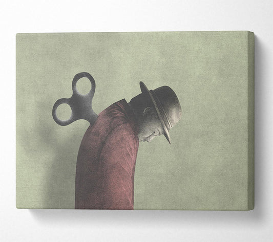 The Wind Up Man Canvas Wall Art