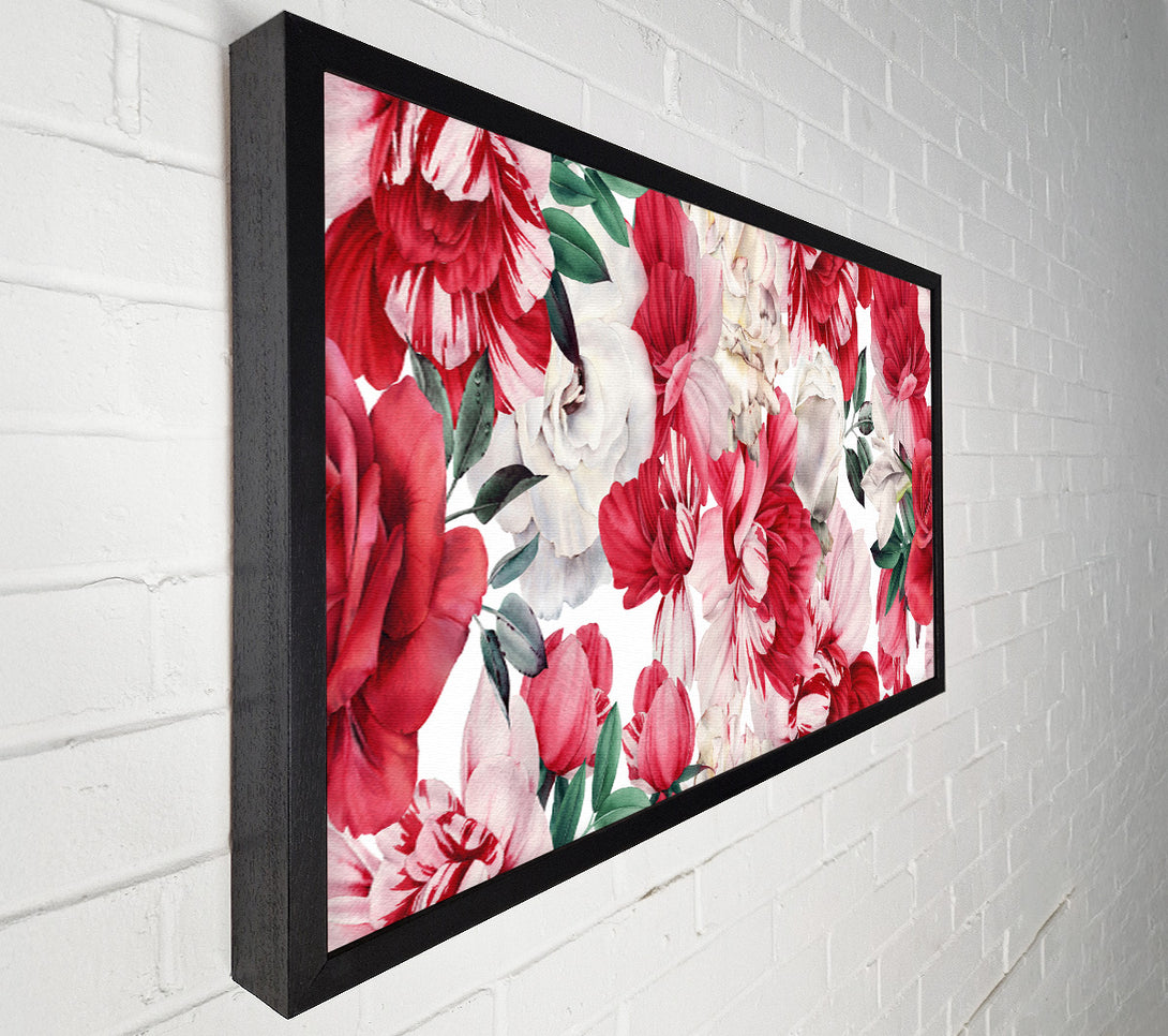  A Canvas Print of Red And Pink Petal Delight Canvas Art
