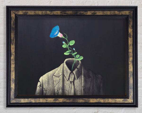 Blue Flower Headsprout Framed Print