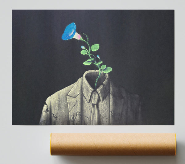 Blue Flower Headsprout Print