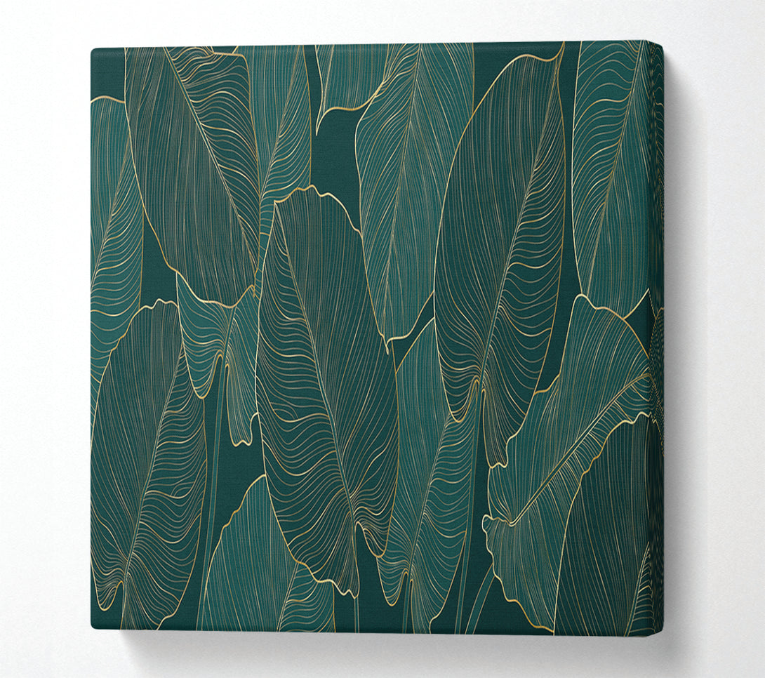  A Canvas Print of Banana Leaf Greens Canvas Print
