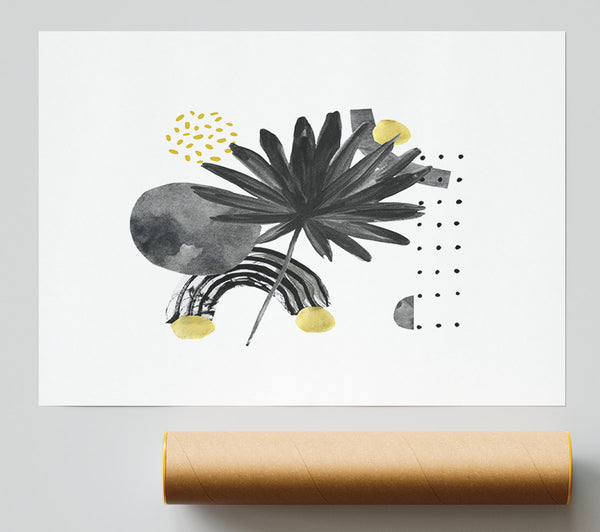 The Contemporary Leaf And Rainbow Poster