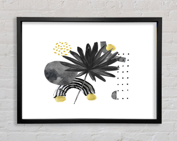 The Contemporary Leaf And Rainbow Framed Print