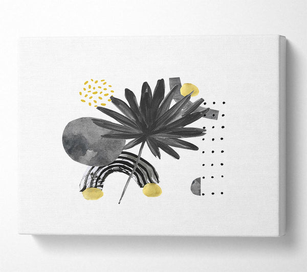  A Canvas Print of The Contemporary Leaf And Rainbow Canvas Art