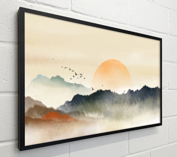 Sun Peeking Over The Sunset