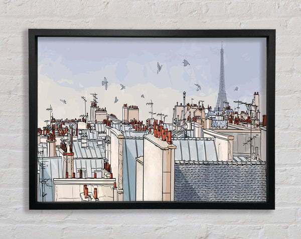 Die belebten Straßen von Paris