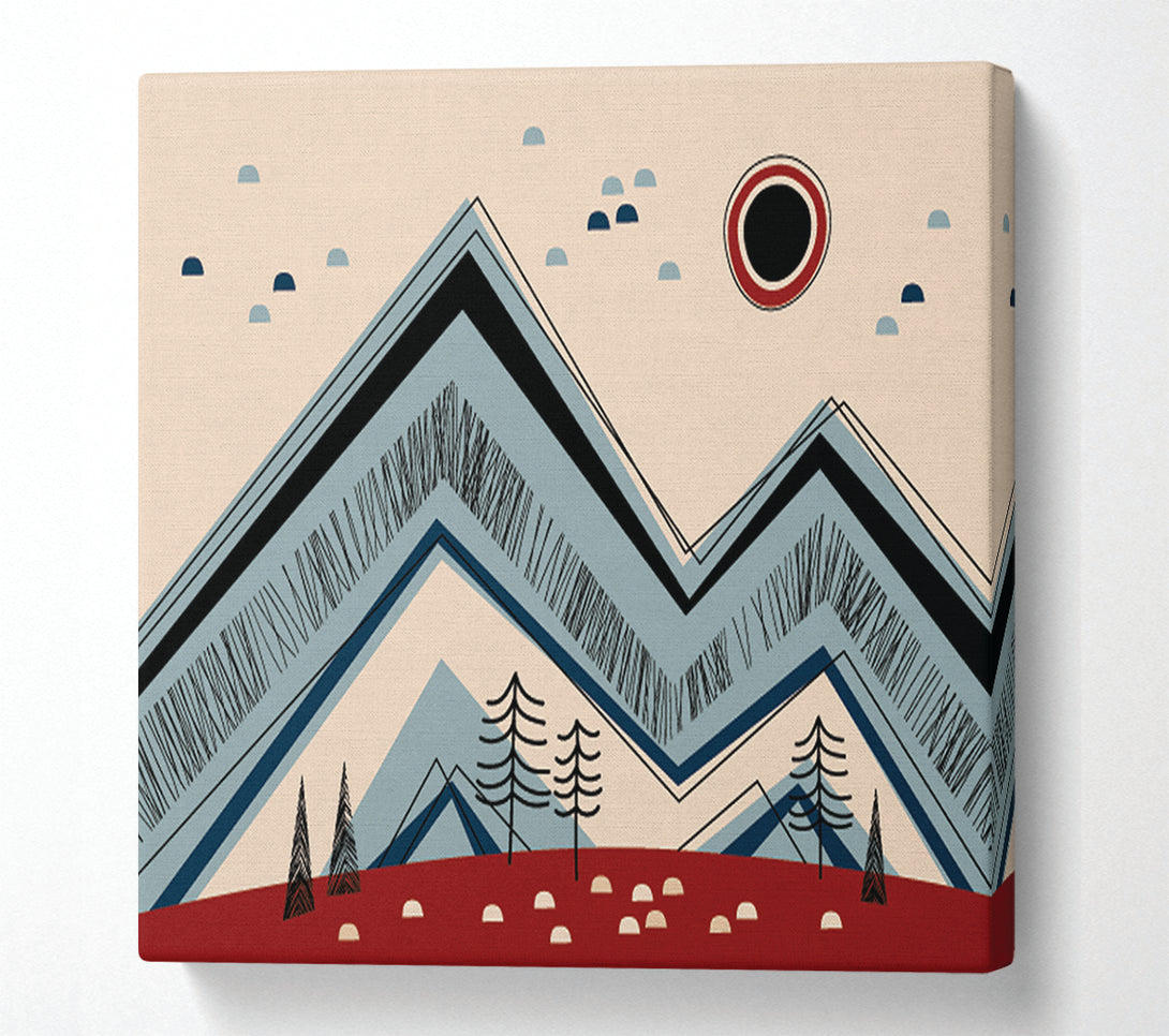  A Canvas Print of Triangle Mountain Sun Rise Canvas Wall Art