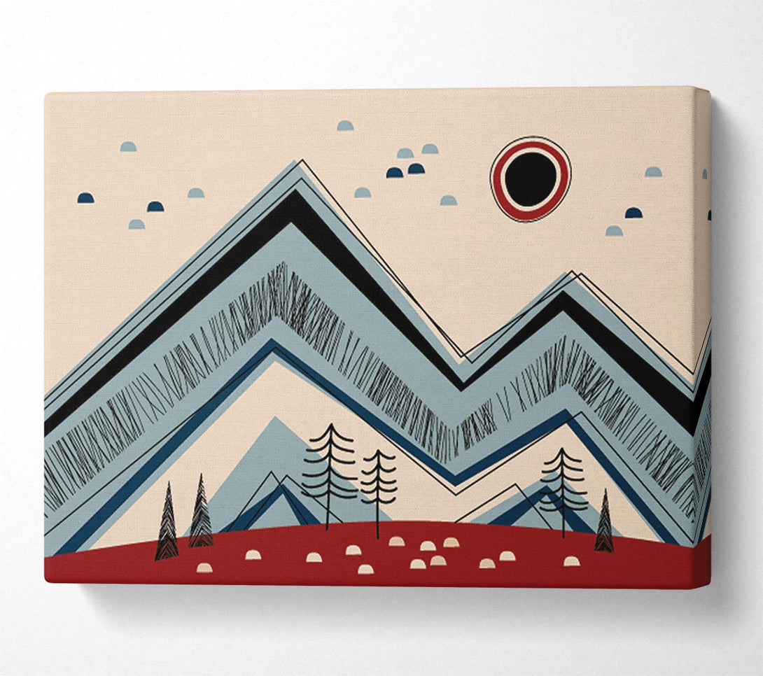  A Canvas Print of Triangle Mountain Sun Rise Canvas Wall Art