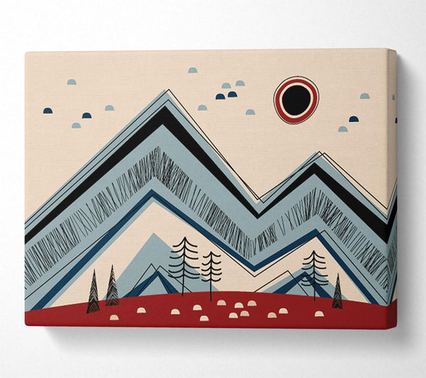  A Canvas Print of Triangle Mountain Sun Rise Canvas Wall Art