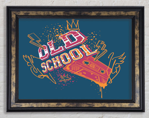 Old School Type Framed Print