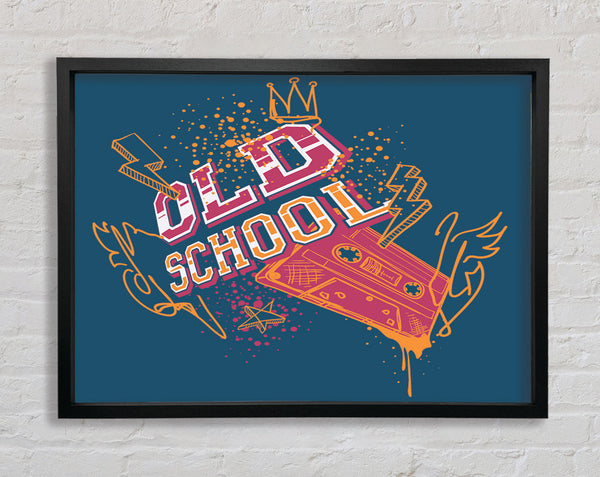 Old School Type Framed Print