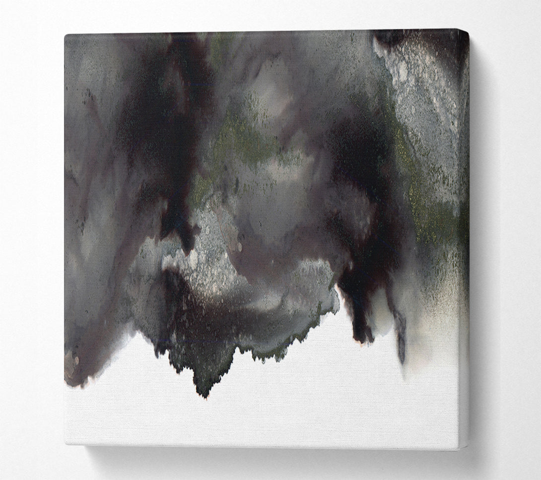  A Canvas Print of Black On White Abstract Cloud Canvas Art