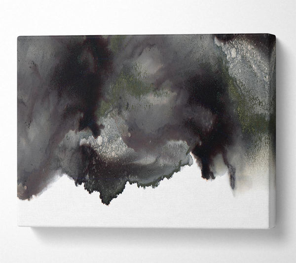  A Canvas Print of Black On White Abstract Cloud Canvas Art