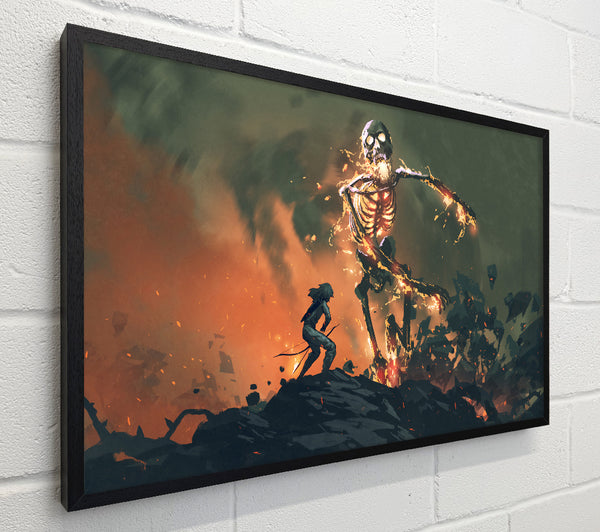 Battling The Fire Skull Man