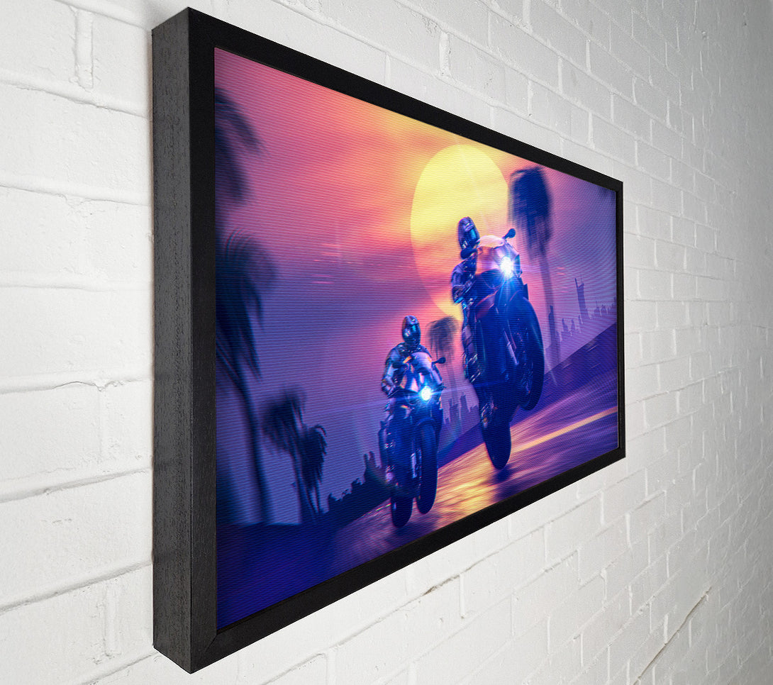  A Canvas Print of Biking Through Town Canvas Art