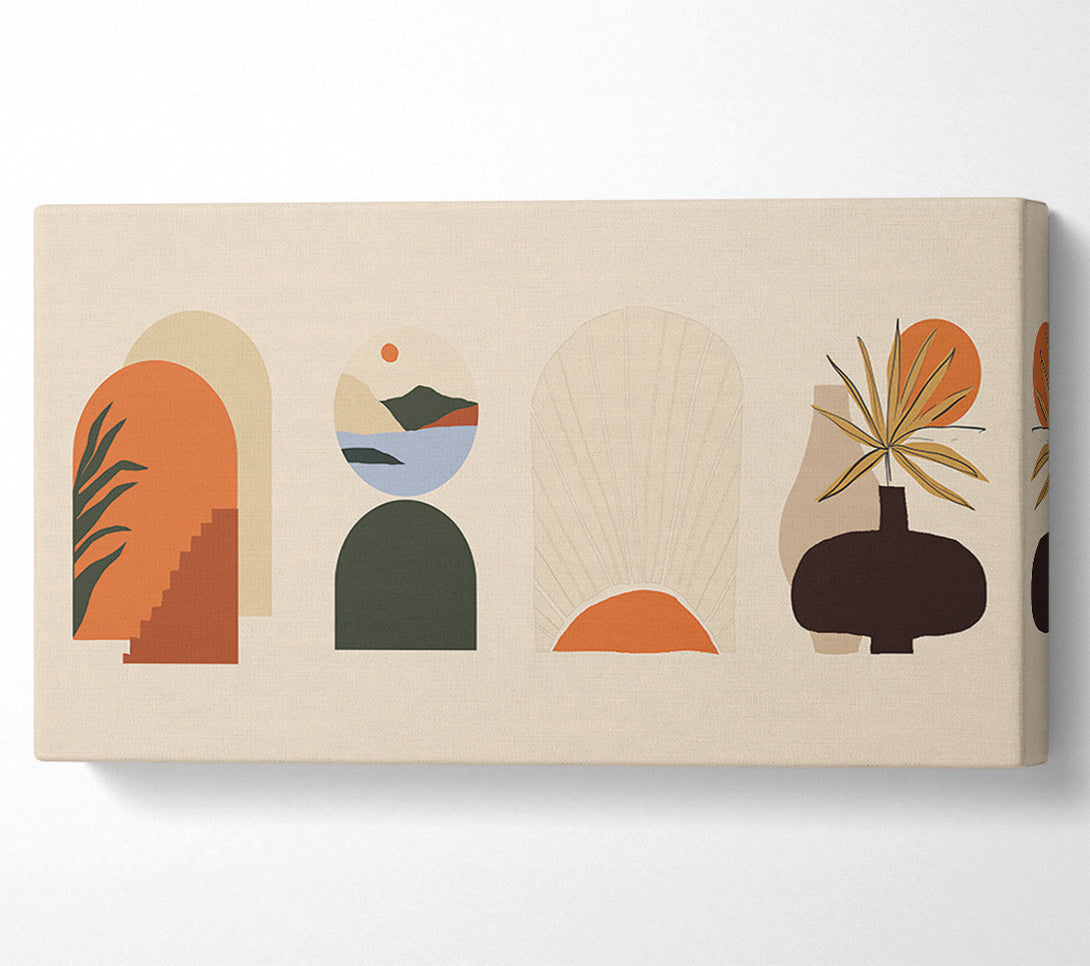  A Canvas Print of Four Bohemian Shapes Canvas Print