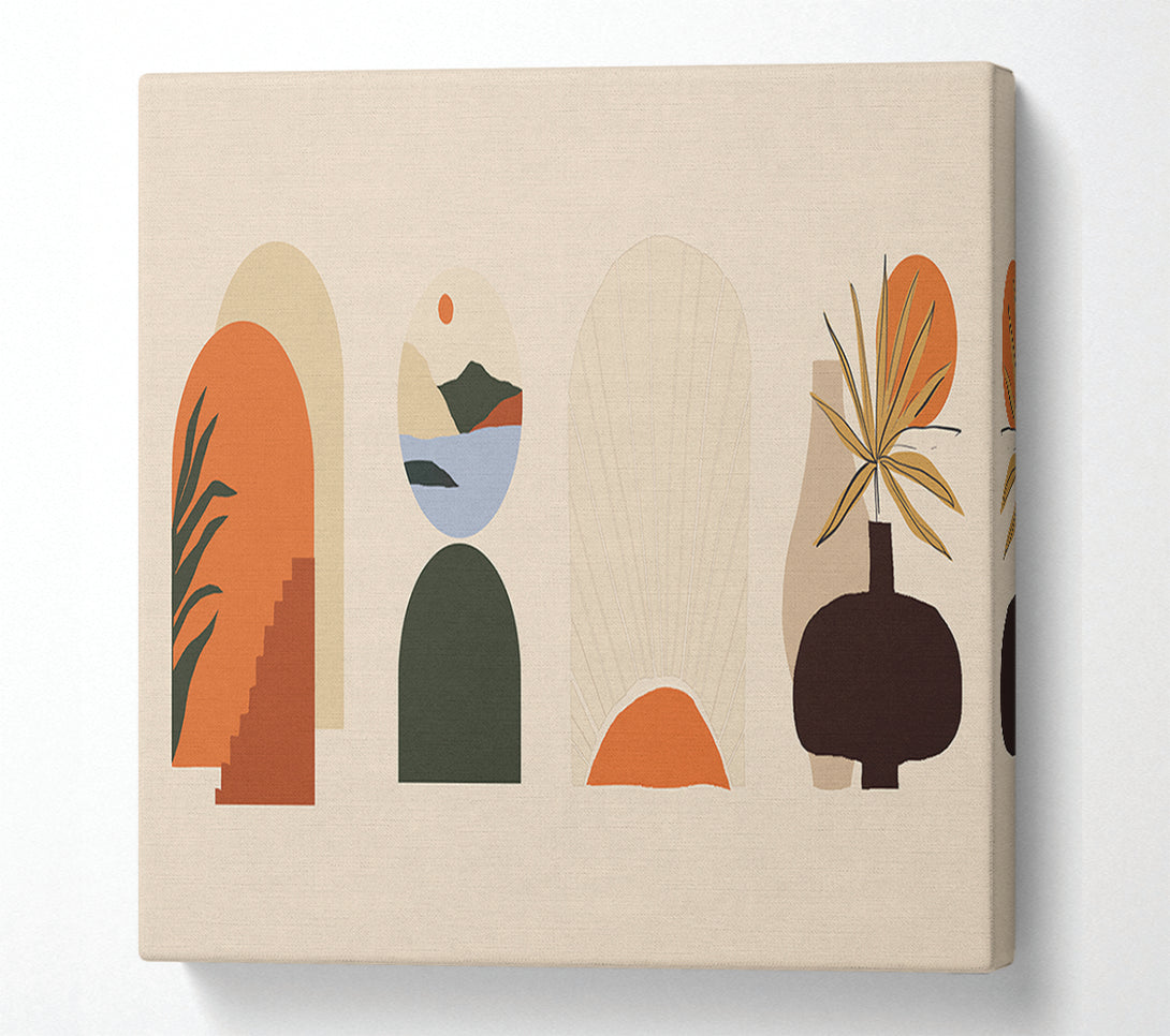  A Canvas Print of Four Bohemian Shapes Canvas Print
