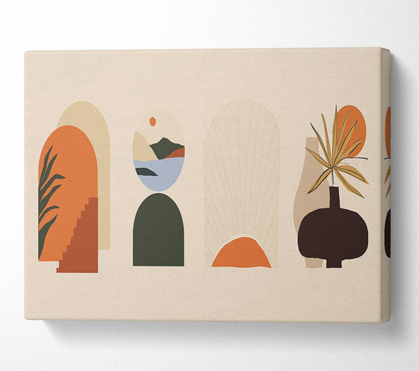  A Canvas Print of Four Bohemian Shapes Canvas Print