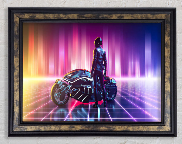 Ready To Get On The Bike Framed Print