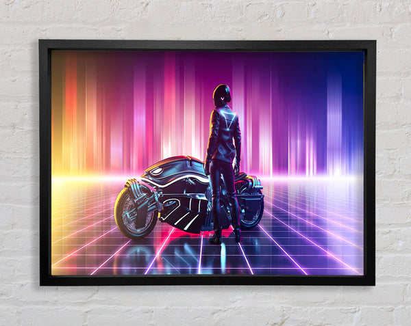 Ready To Get On The Bike Framed Print