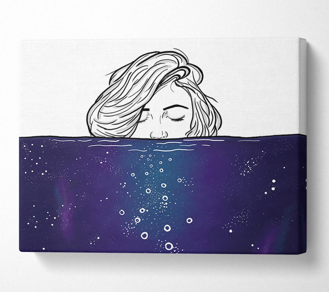  A Canvas Print of A Dip In The Sea Canvas Wall Art