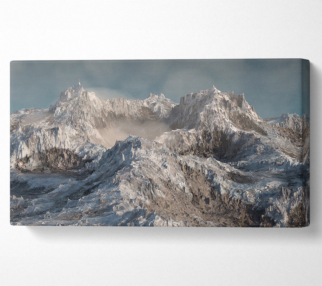  A Canvas Print of The Snowy Cliffs Of Mordor Canvas Art