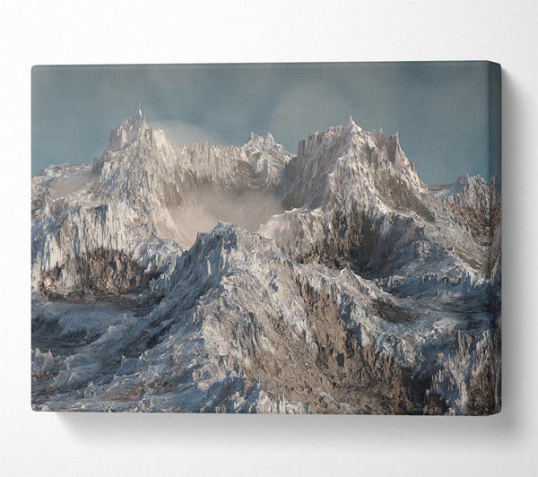  A Canvas Print of The Snowy Cliffs Of Mordor Canvas Art