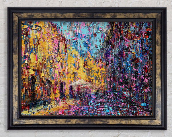 Blobs In The City Framed Print