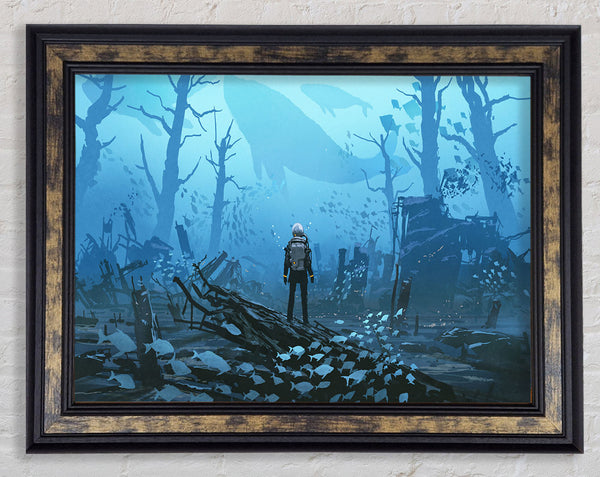Seeking The Grey Whale Framed Print
